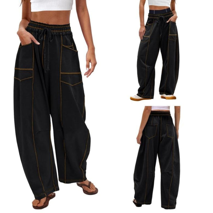 Brydie | Utility High Waist Gamba Larga Cargo Pantaloni