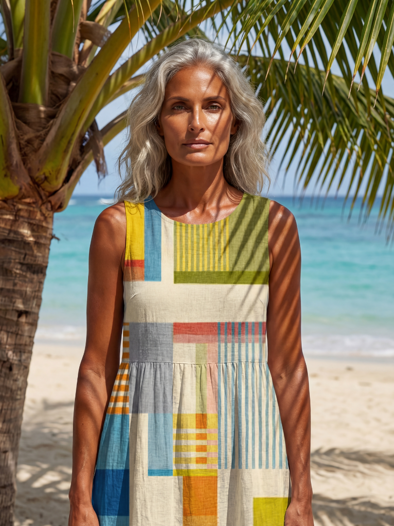 Esme | Painted Block Midi Abito