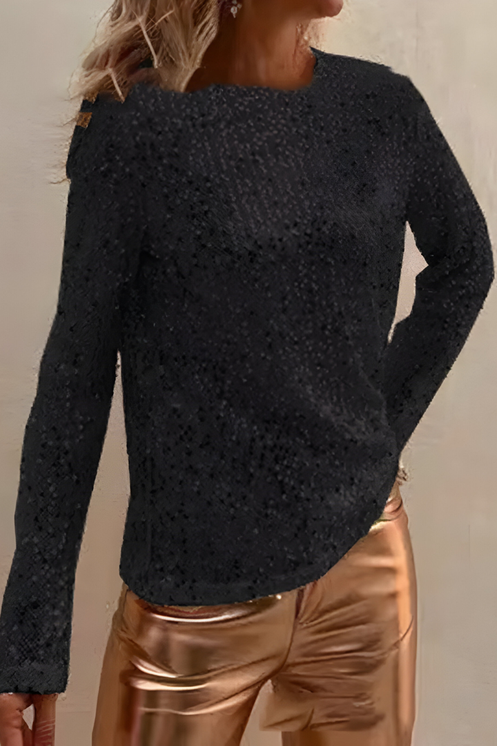 Alkira | Elegante Paillettes Manica Lunga Top