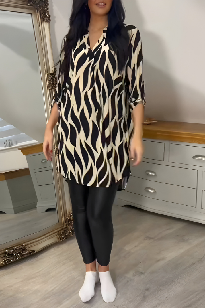 Derryn | Abstract Stampa Tunic Top