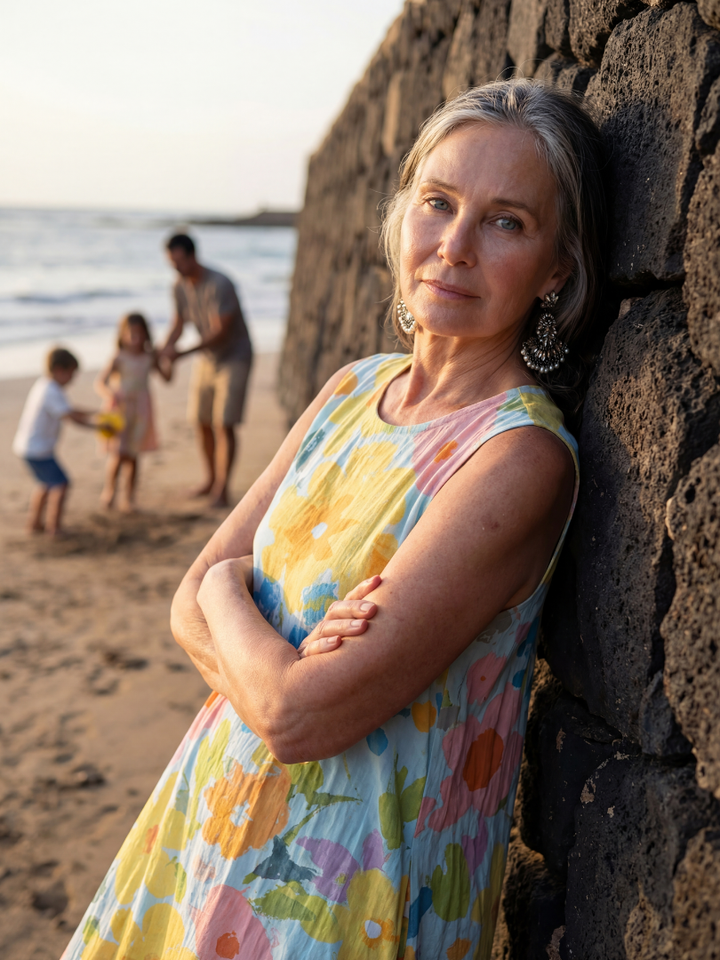 Talia | Coastal Texture Midi Abito