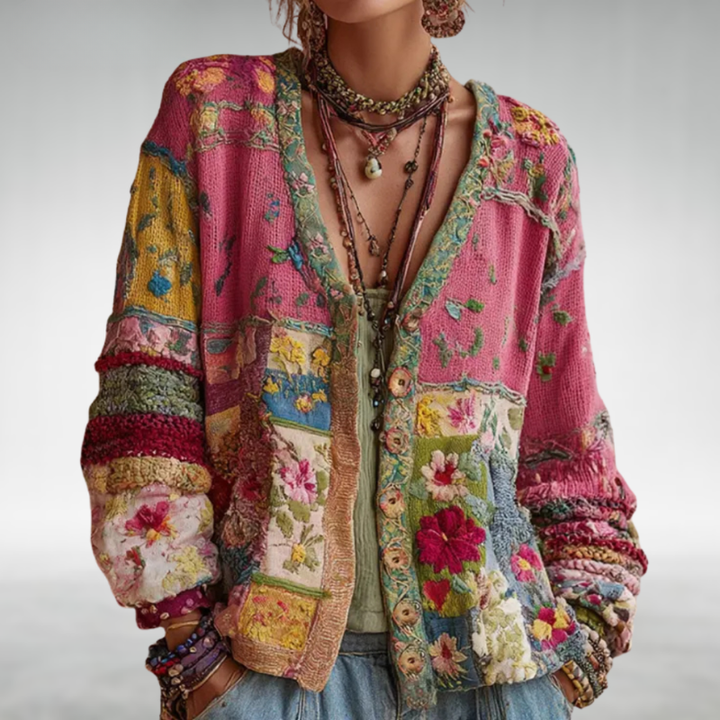 Patchwork Maglia Cardigan