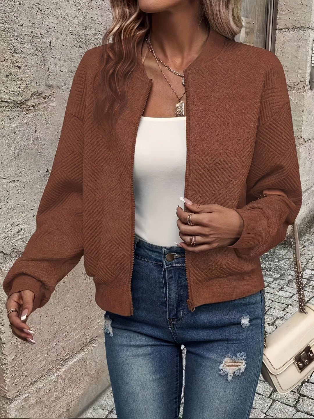 Trixie | Rilassato Morbido Bomber Giacca