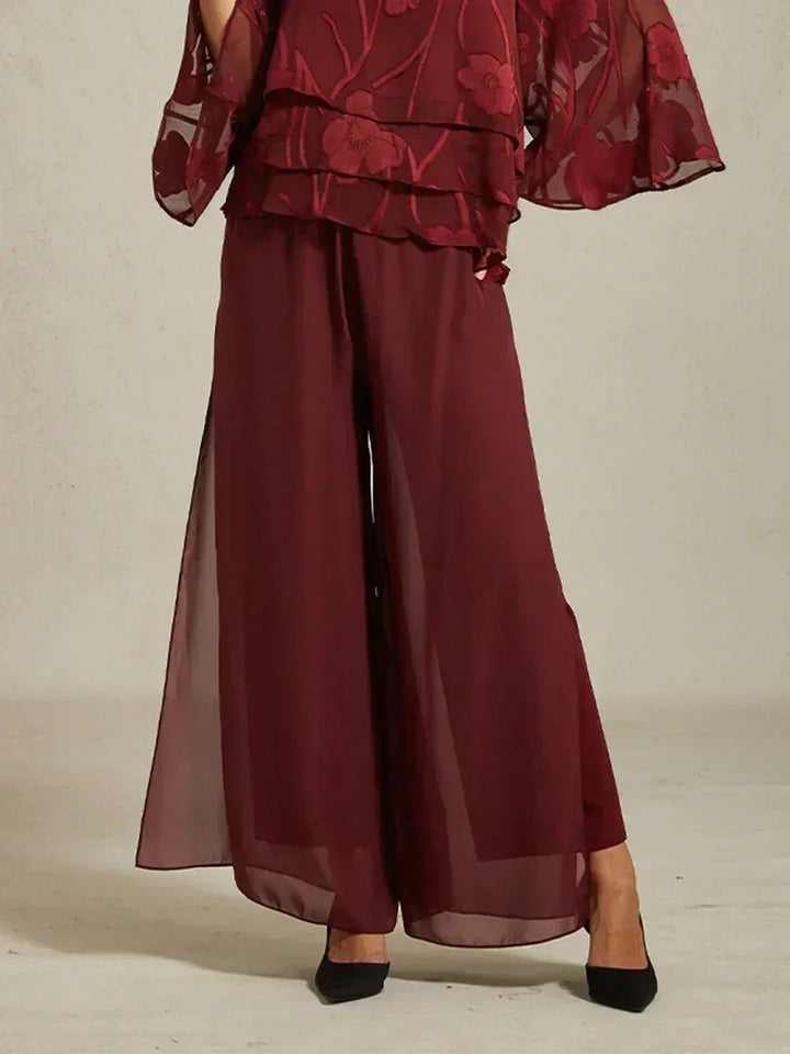 Blanchette | Chiffon Split Leg Pantaloni