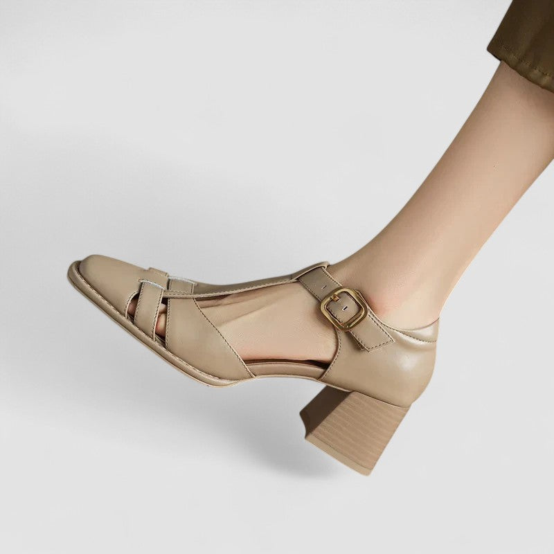 Elyxiana | Scarpe Ortopediche con Tacco e Cinturino a T