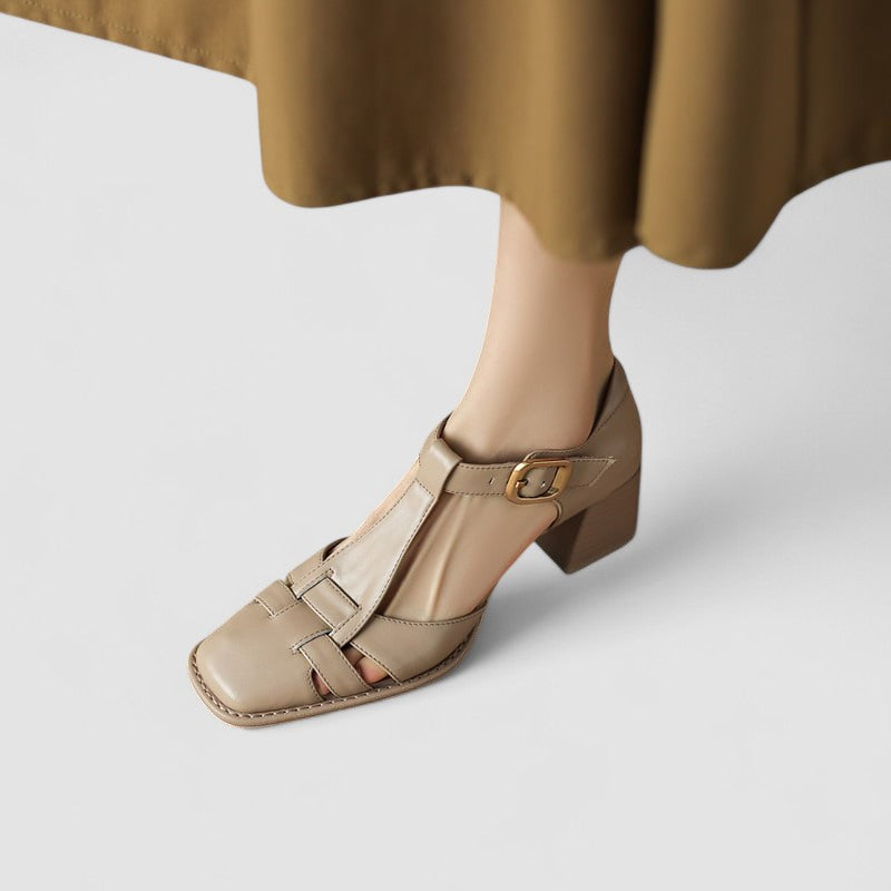 Elyxiana | Scarpe Ortopediche con Tacco e Cinturino a T