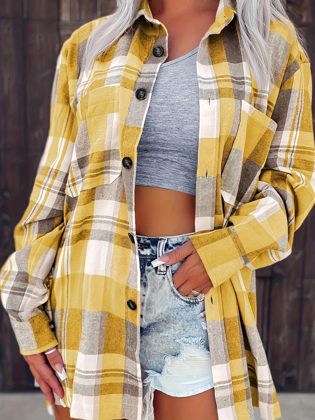 Bronte | Manica Lunga Gingham Camicia