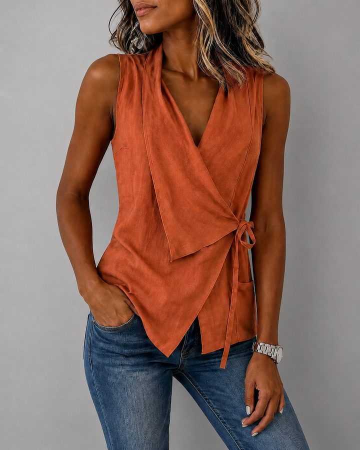 Cove | Senza Maniche Wrap Tie Camicetta