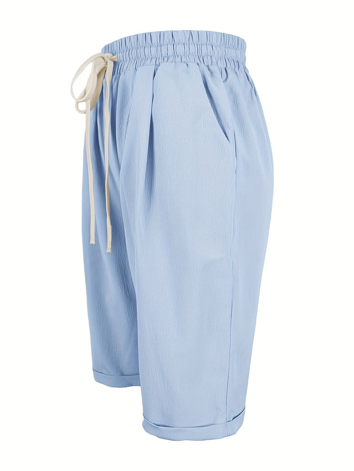 Lesley | Cropped Capri Pantaloni with Turn Up Cuffs
