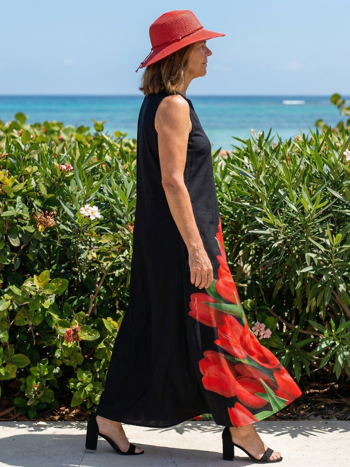 Cylia | Maxi Abito Rosa Tenue