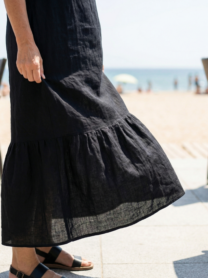 Ismerie | Abito Midi Drappeggiato Comodo