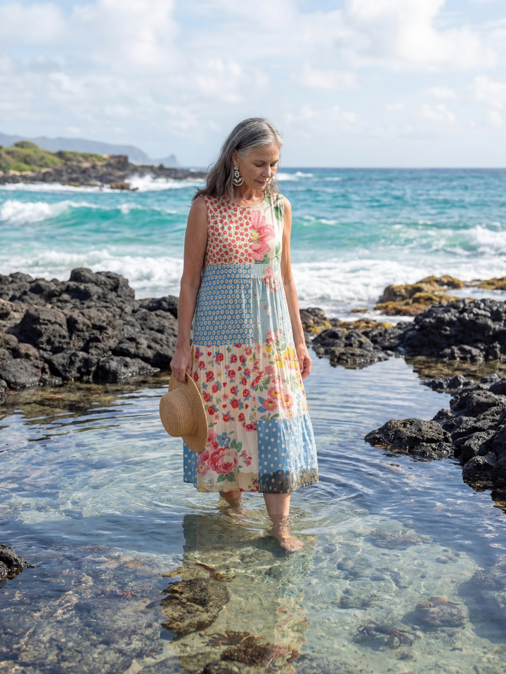 Kira | Coastal Floreale Midi Abito
