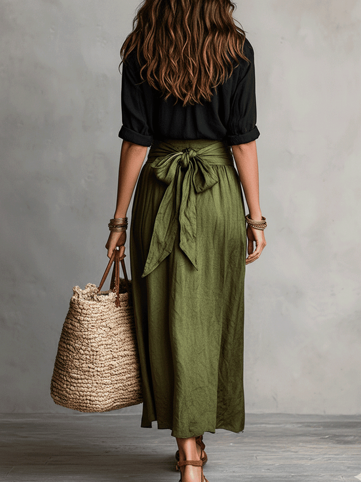 Holly | Raso Midi Gonna & Camicetta Completo