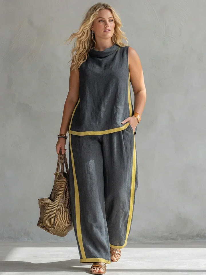 Ursula | Vest and Pantaloni Completo with Bicolour Finish