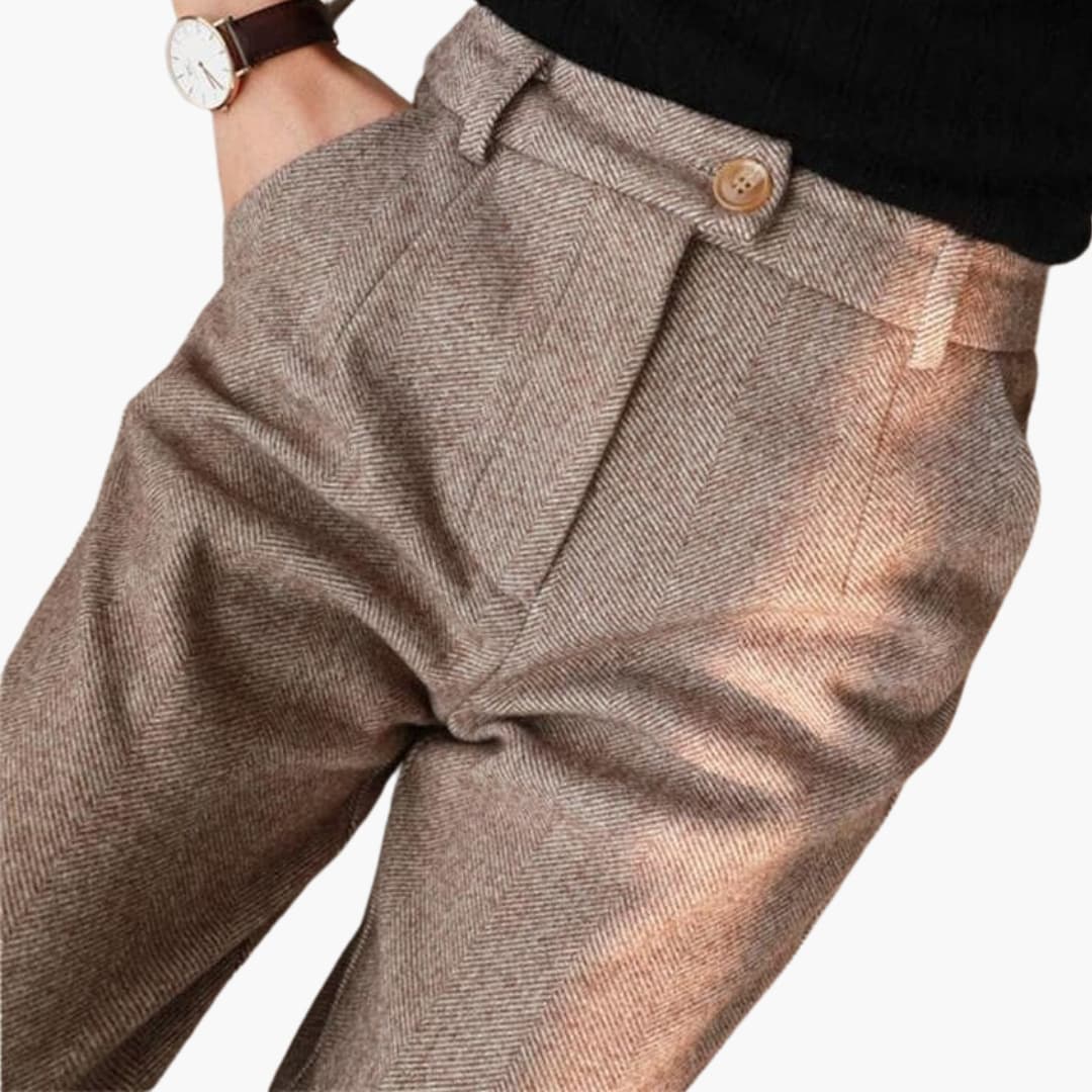 Sibyl | Tailored Straight Leg Pantaloni with Pockets