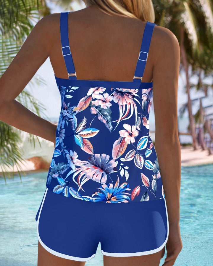 Imke | U-Neck Senza Maniche Stampato Tankini