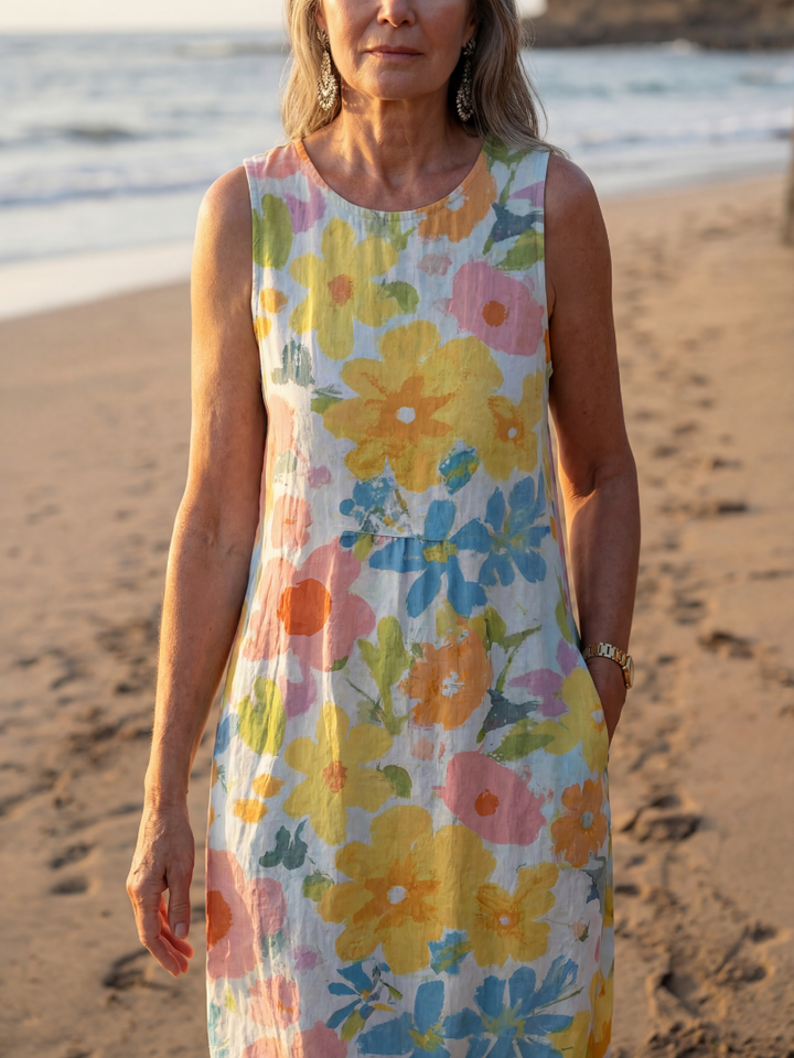 Talia | Coastal Texture Midi Abito