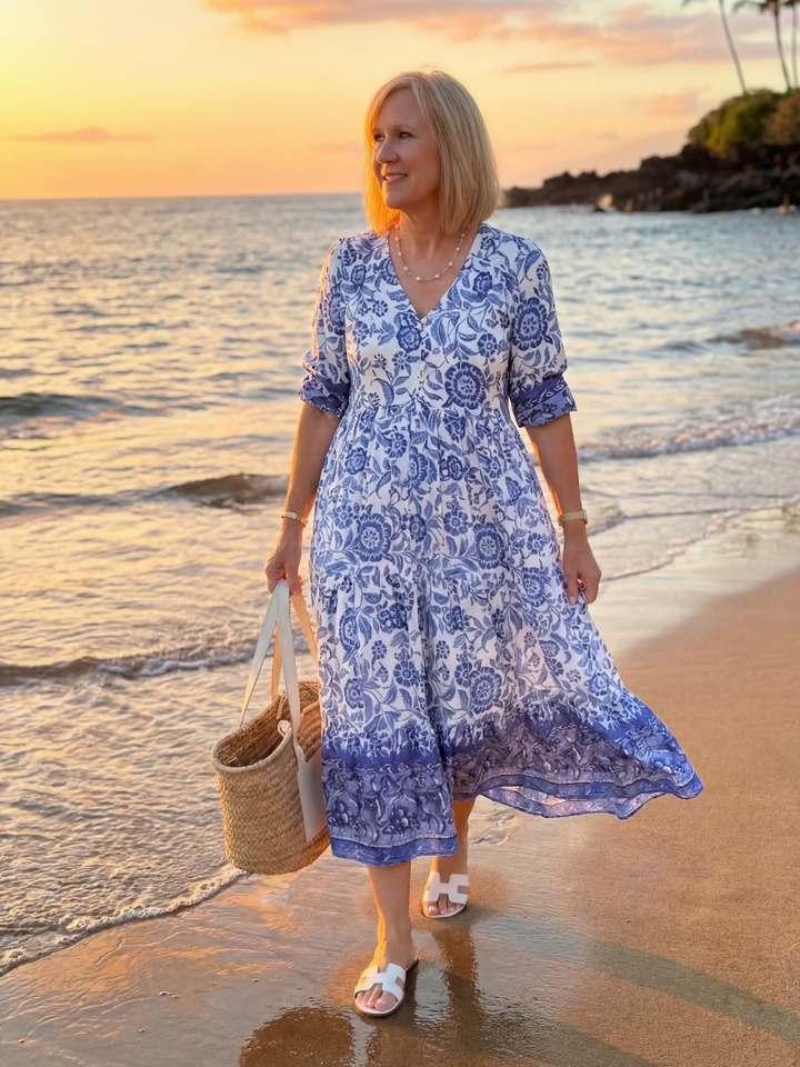 Nalani | Porcelain Midi Abito