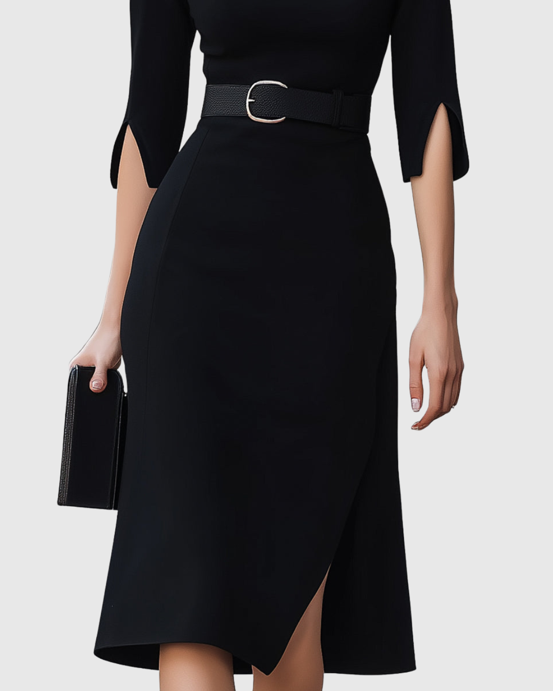 Bronwyn | Classico Nero Midi Abito