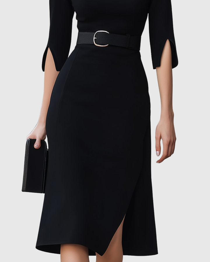 Bronwyn | Classico Nero Midi Abito