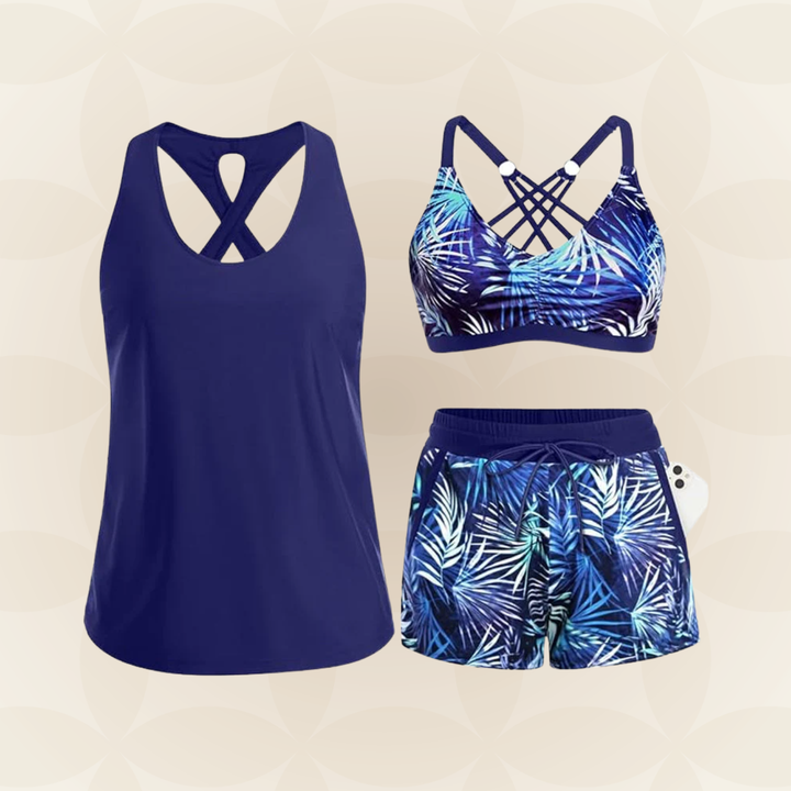 Rosalie | Cord-Tie Breathable Swim Completo