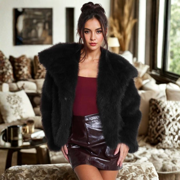 Corrine | Fuzzy Collar Cappotto
