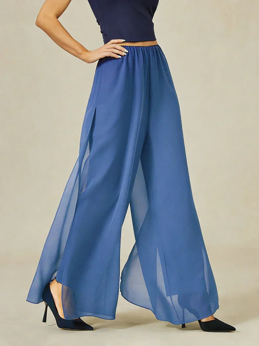 Ivorelle | Chiffon Split Leg Pantaloni