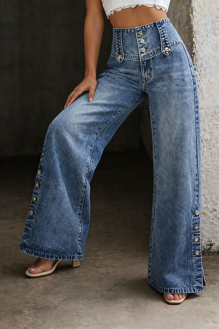 Mia | Jeans Vita Alta con Spacco