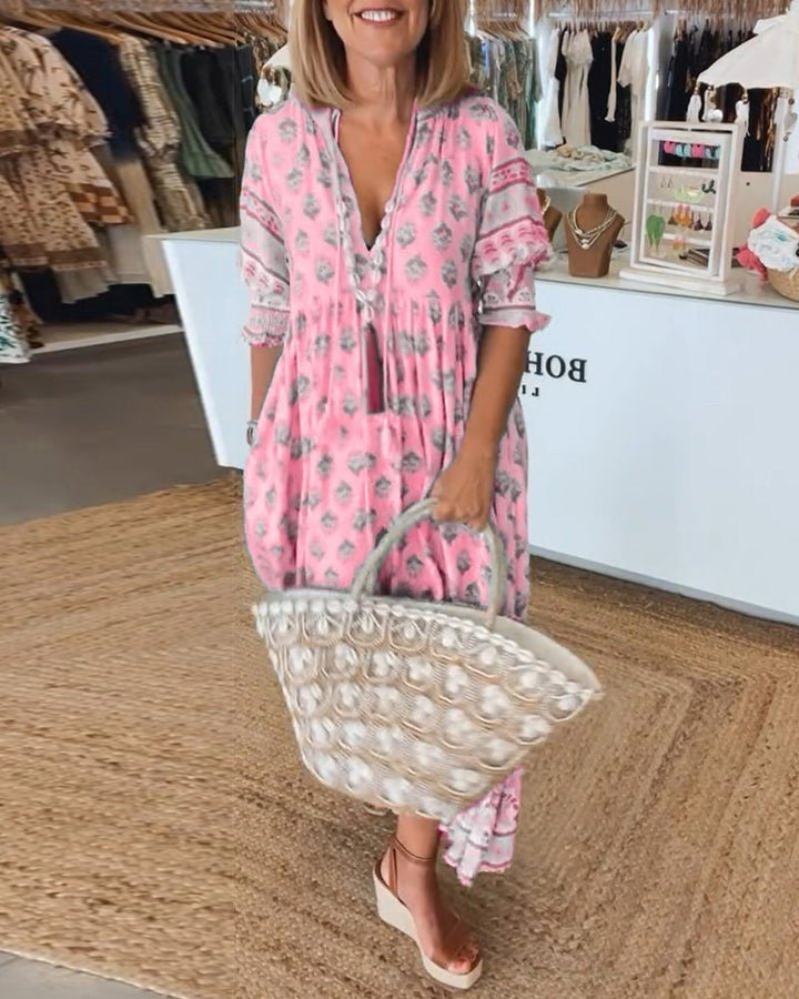 Mana | Abito Floreale Chic Scollo a V