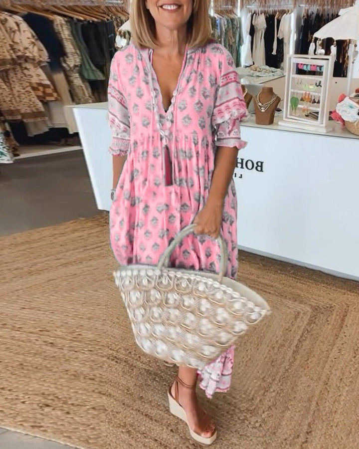 Mana | Abito Floreale Chic Scollo a V