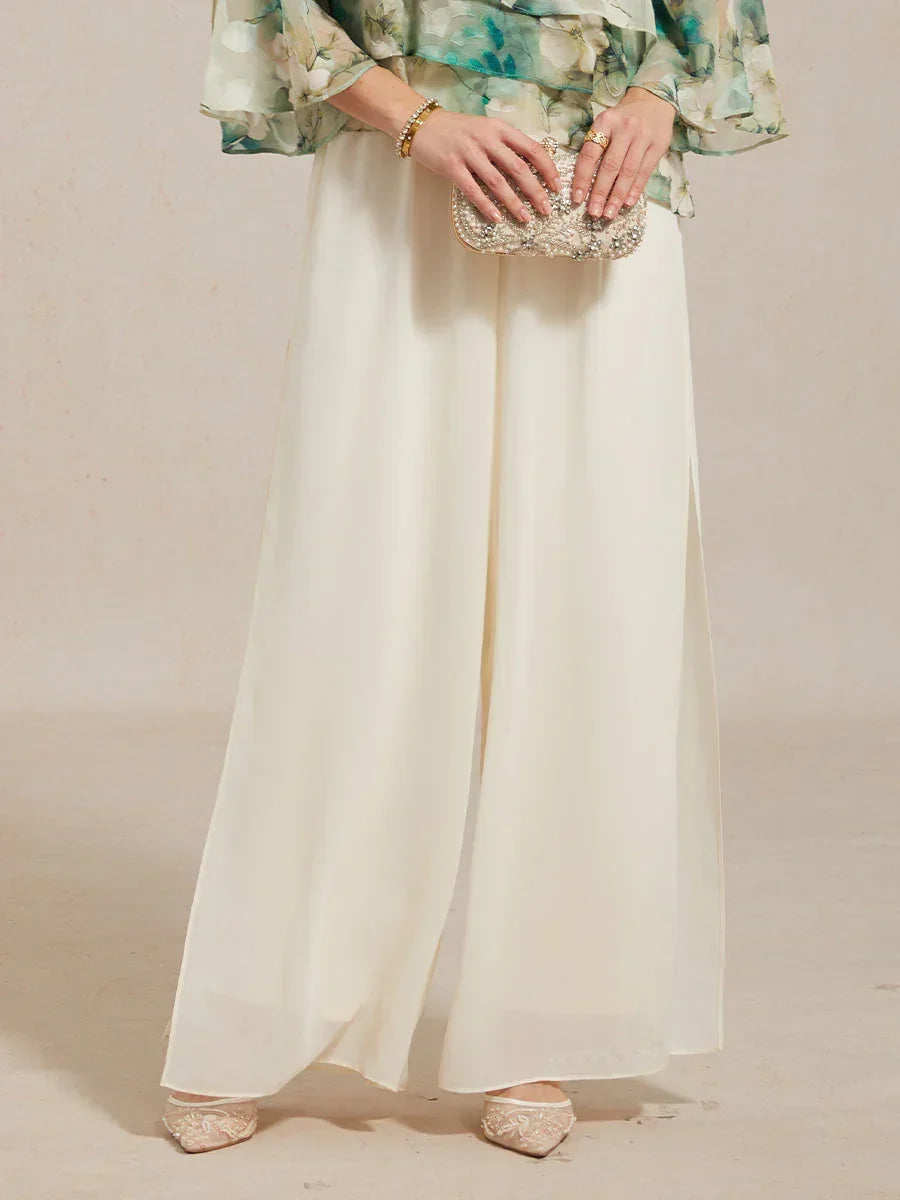 Ivorelle | Chiffon Split Leg Pantaloni