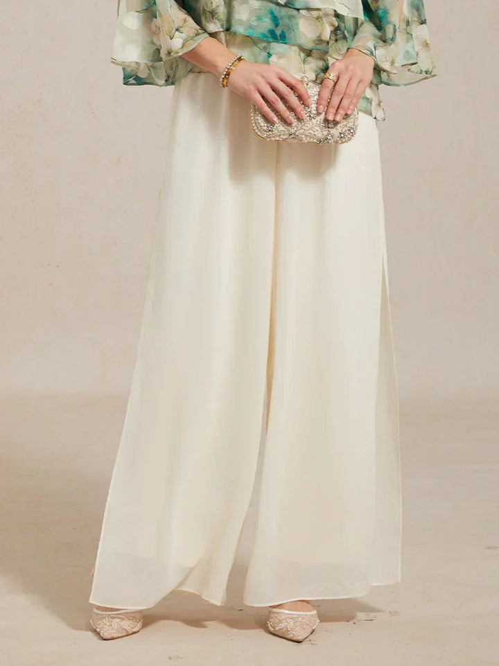 Ivorelle | Chiffon Split Leg Pantaloni
