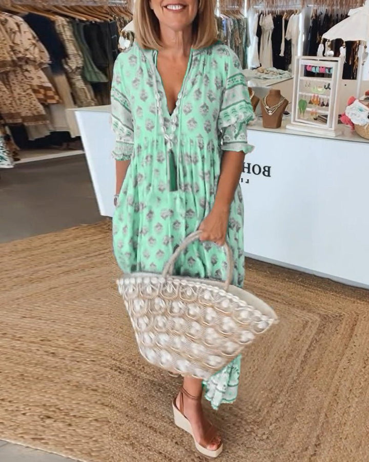 Mana | Abito Floreale Chic Scollo a V