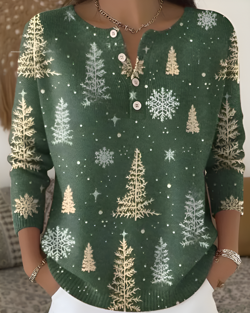 Joss | Festive Christmas Stampa Top