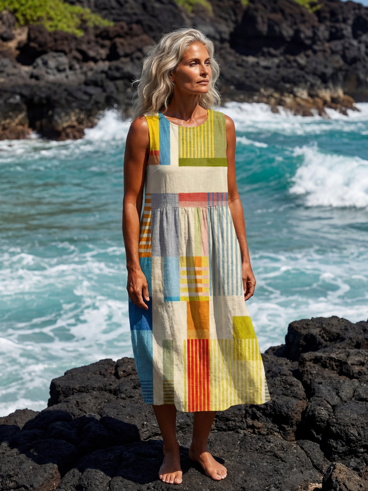 Esme | Painted Block Midi Abito
