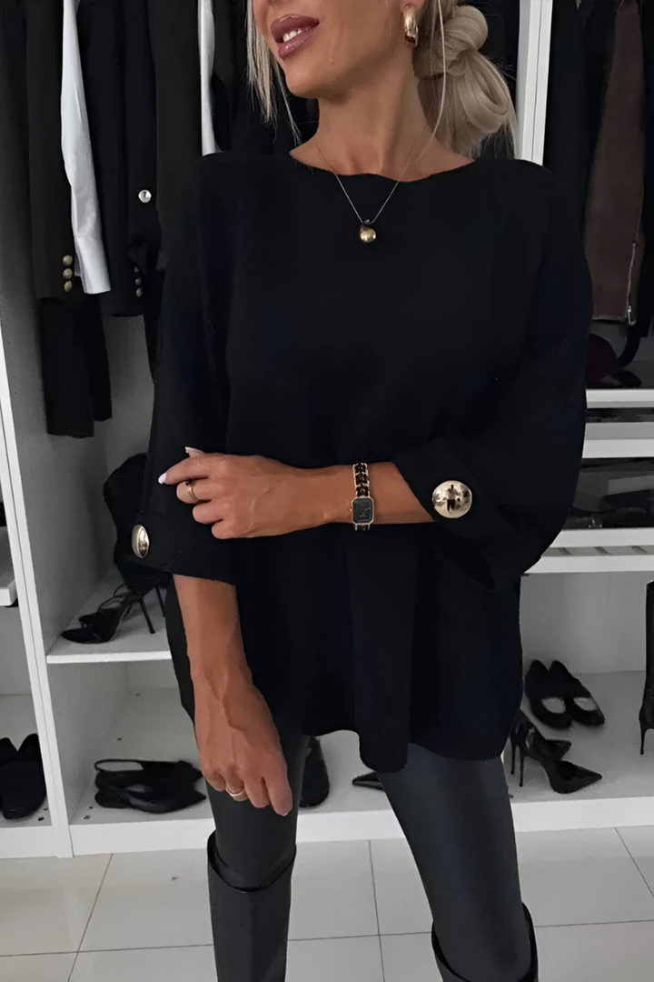 Coorah | Morbido Button Cuff Maglia Top