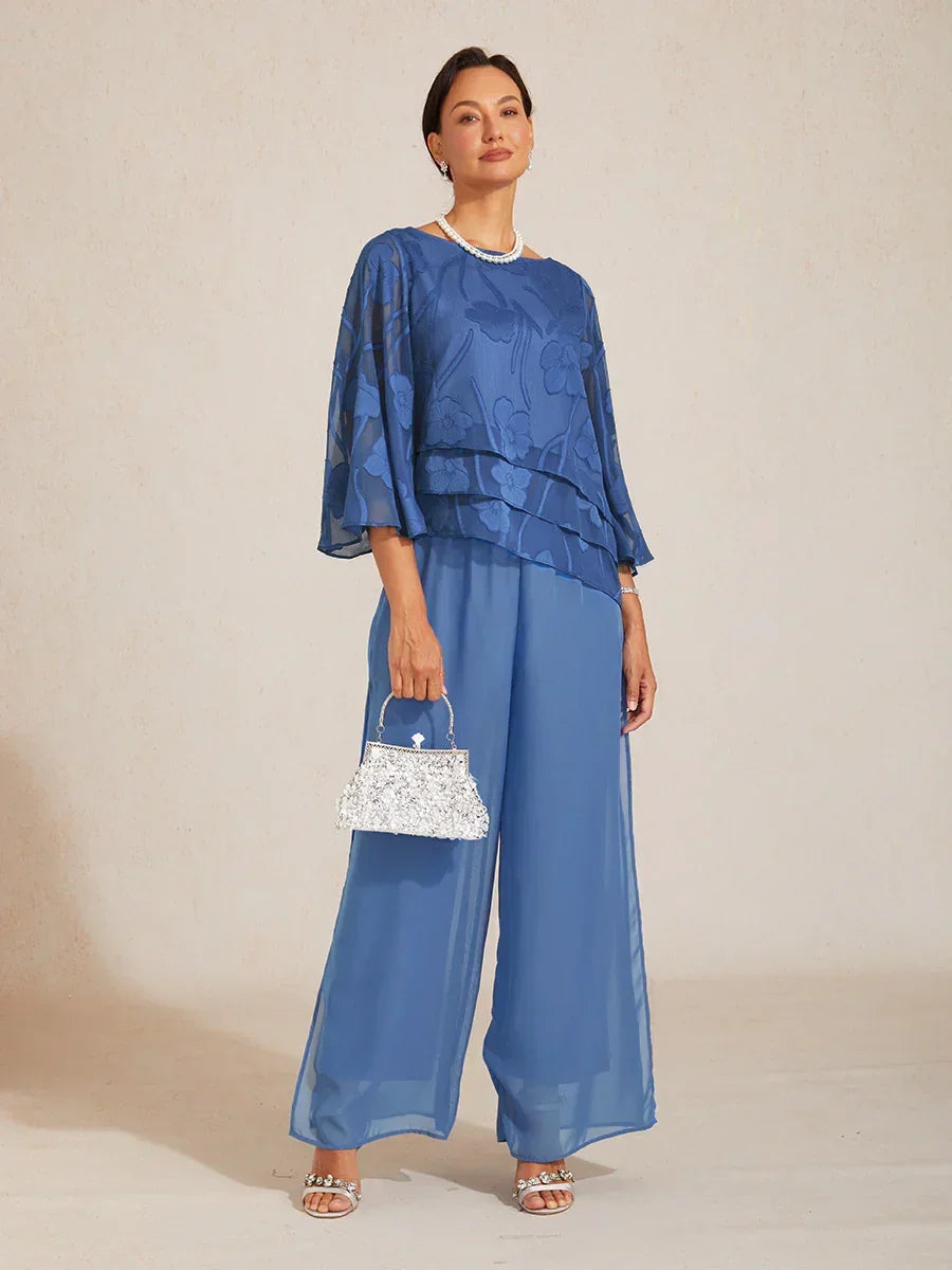 Navessa | Chiffon Split Leg Pantaloni