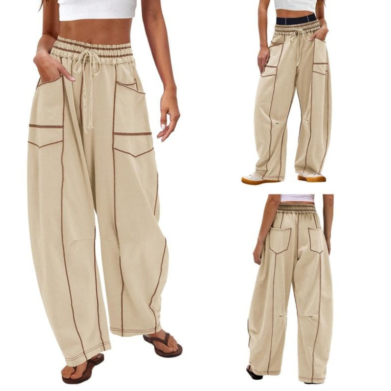 Brydie | Utility High Waist Gamba Larga Cargo Pantaloni
