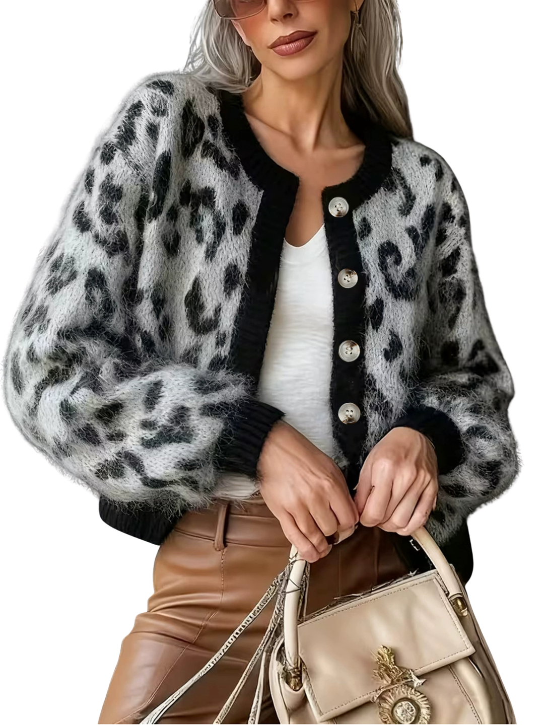Mariza | Leopard Stampa Cardigan