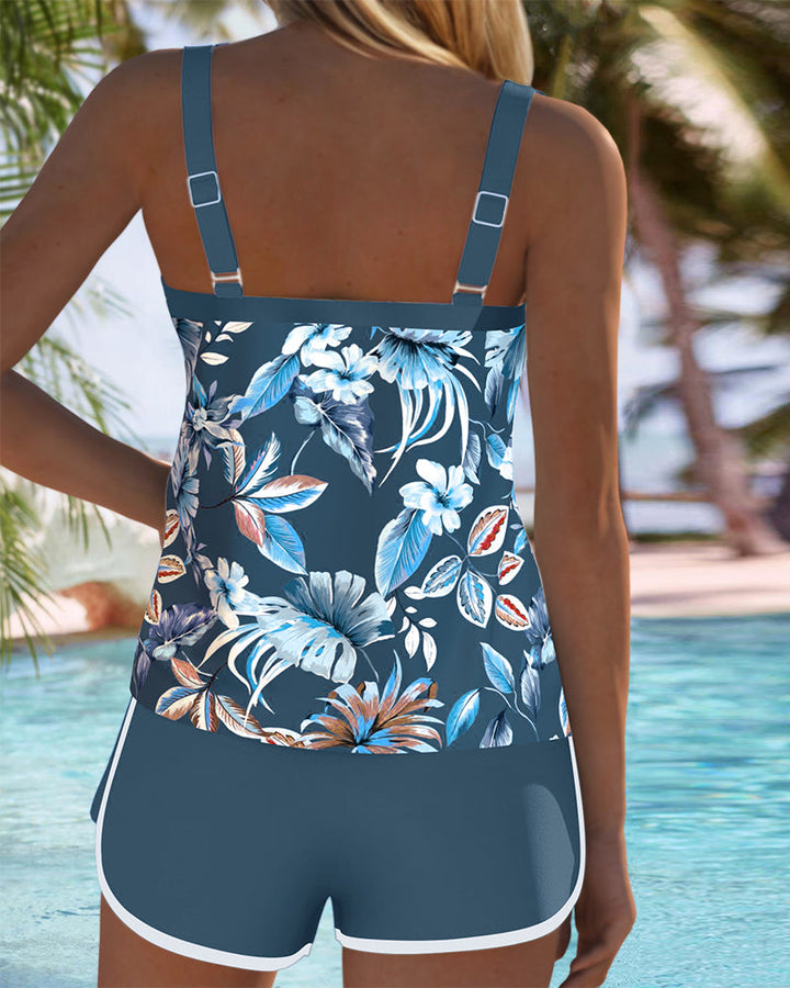 Imke | U-Neck Senza Maniche Stampato Tankini