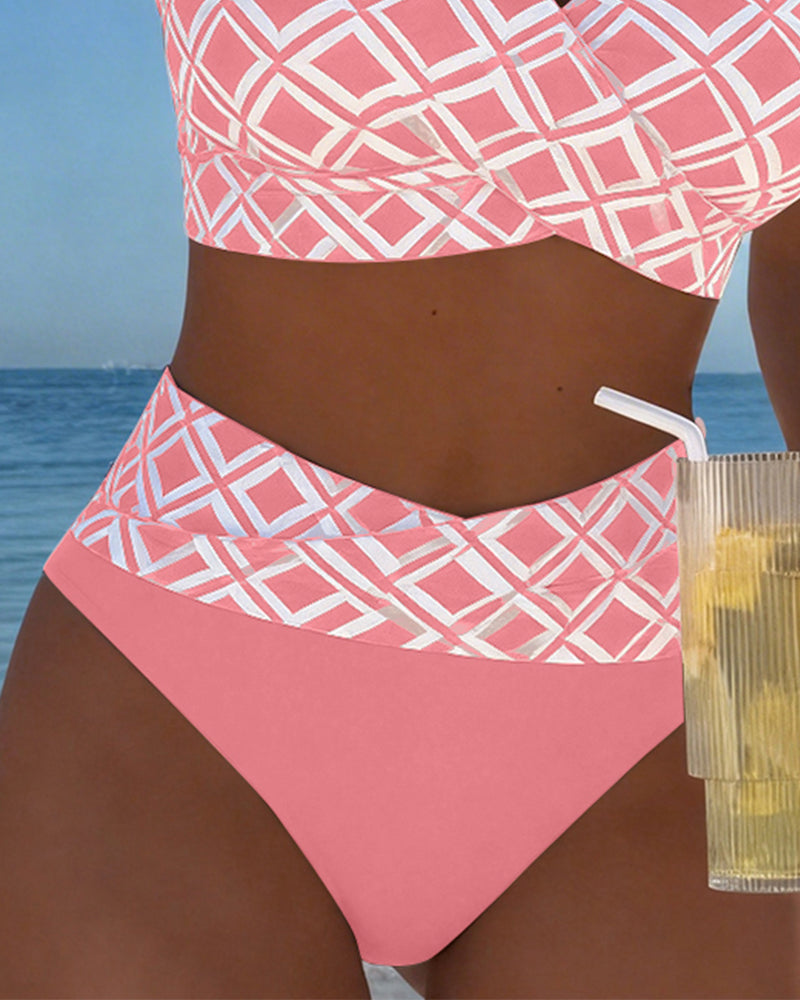 Naia | Diamond-Pattern Due Pezzi Bikini