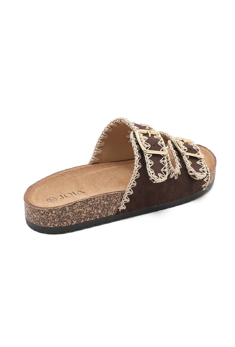 Sunniva | Marrone Wedge Sandalo