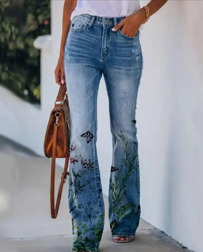 Briony | Embroidered Floreale Flare Jeans