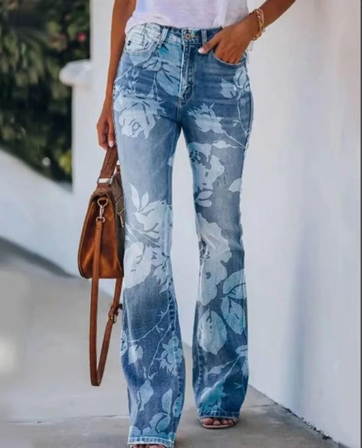 Briony | Embroidered Floreale Flare Jeans