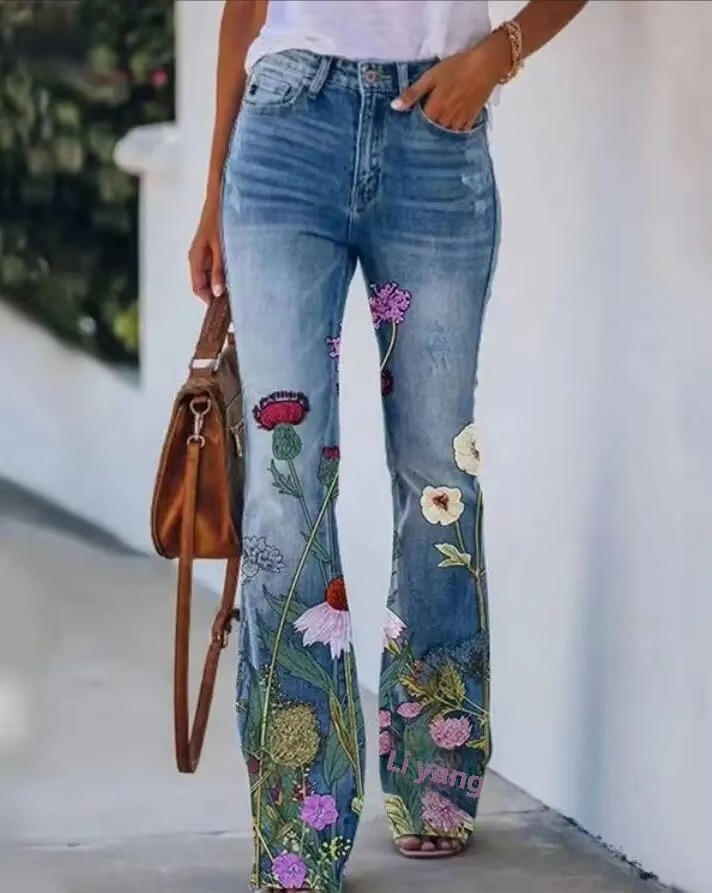 Briony | Embroidered Floreale Flare Jeans