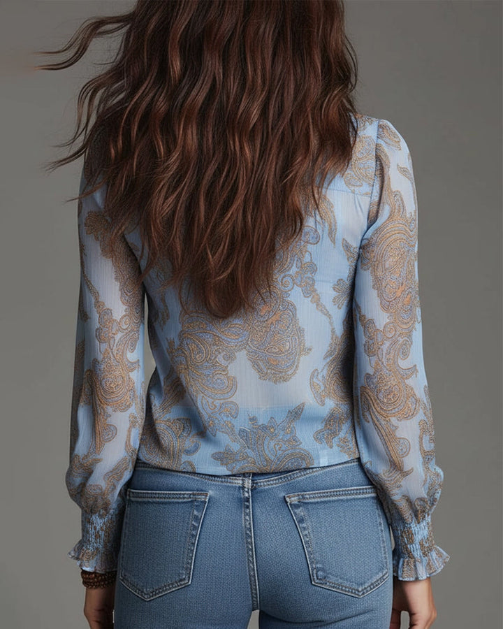 Demi | Zip Ruffled Retro Camicetta