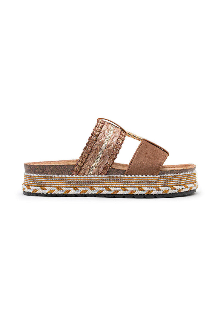 Quintessa | Cammello Wedge Sandalo