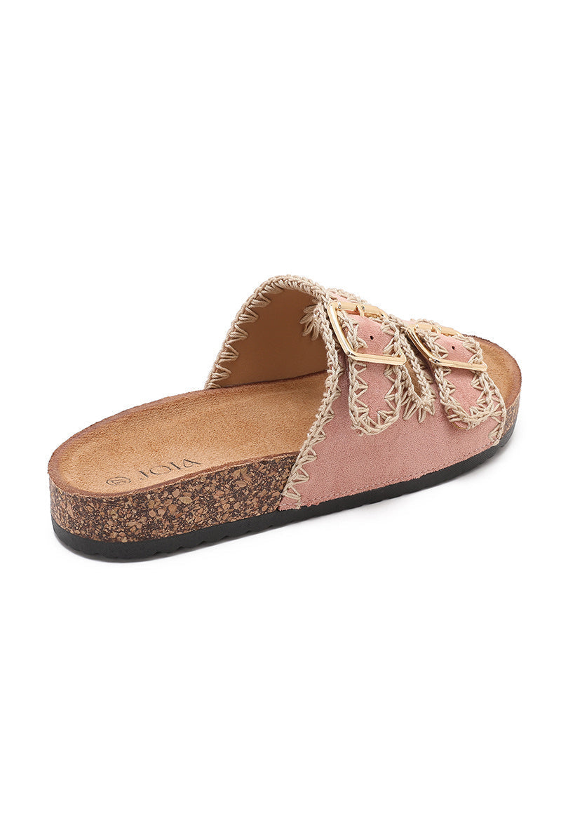 Xanthe | Rosa Wedge Sandalo