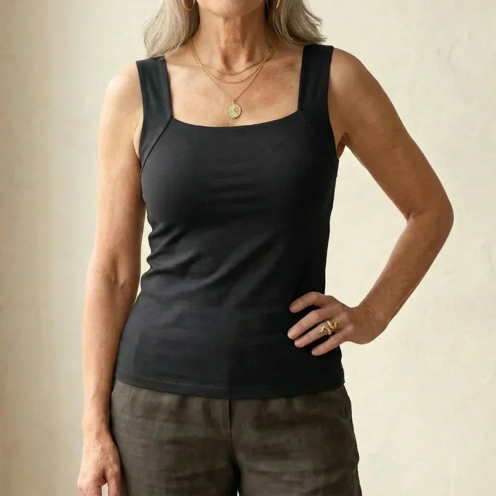 Harriet | Canotta Nera con Reggiseno Integrato