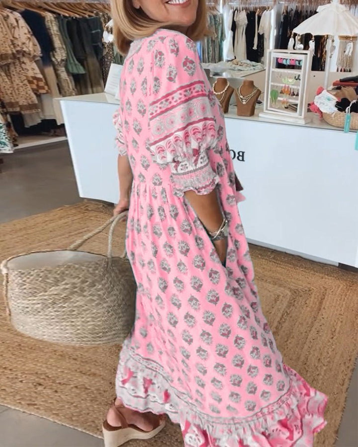 Mana | Abito Floreale Chic Scollo a V